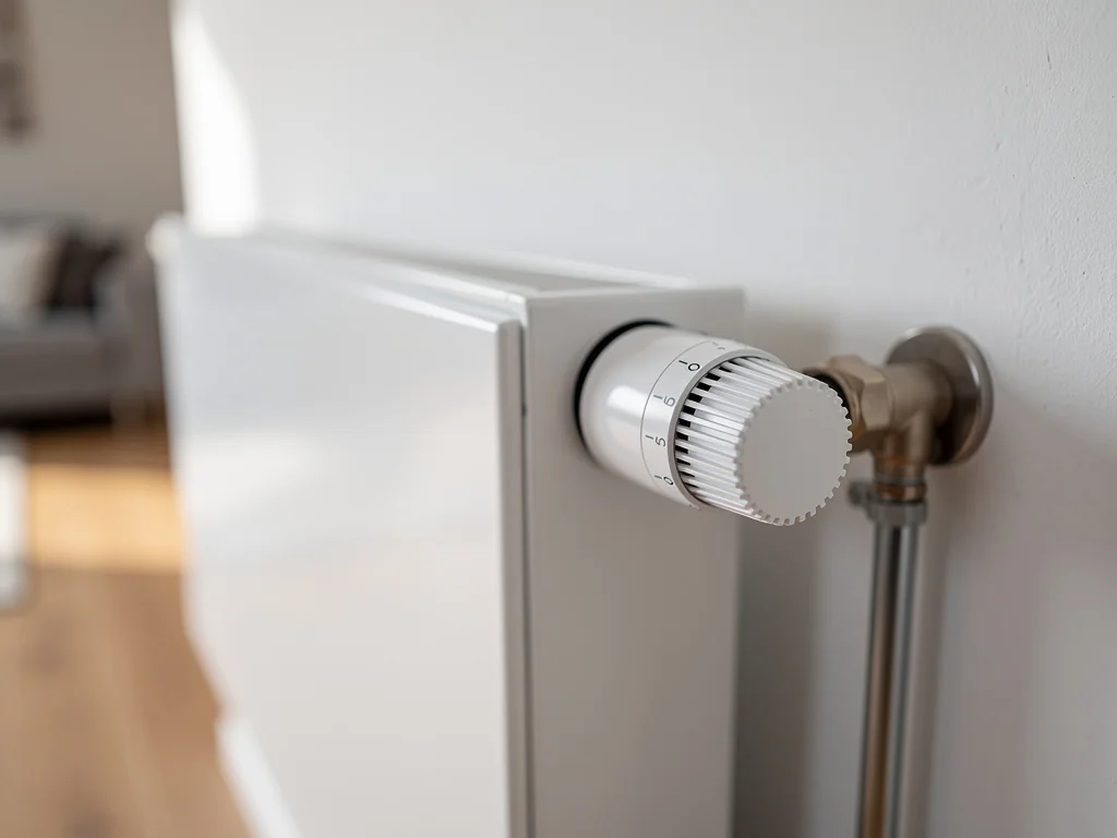 Radiateurs alimentés en eau chaude par un poêle à granulés hydraulique